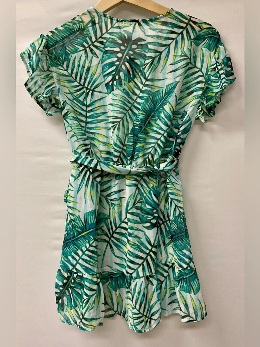 Brand New-Miken Mermaids girls' tropical palm leaf cover-up dress
